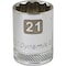 Dynamic 1/2" Drive, 21mm Metric Socket, 12 Points D015121 - alternate 1